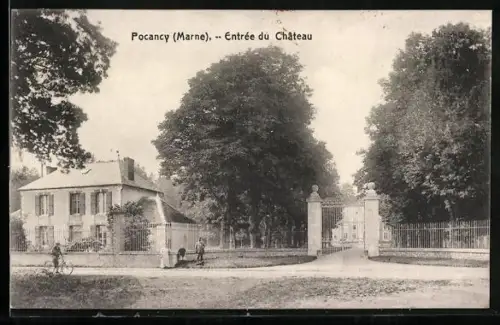 AK Pocancy /Marne, Entrée du Château