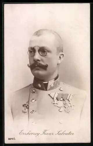 AK Erzherzg Franz Salvator von Österreich in Uniform