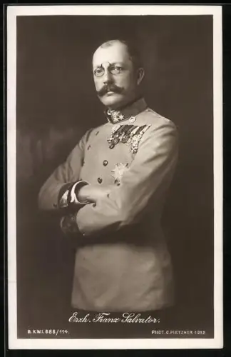 AK Erzherzog Franz Salvator von Österreich in Uniform mit Orden