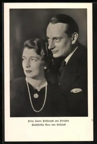 AK Prinz Louis Ferdinand von Preussen mit Grossfürstin Kira von Russland