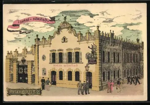 Lithographie Budapest, Hági Sörözö, Huszak Utca 7
