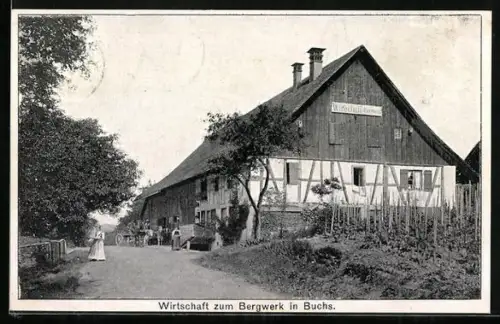 AK Buchs /ZH, Gasthaus zum Bergwerk