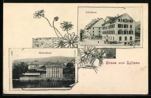 AK Eglisau, Mineralbad, Partie am Schulhaus