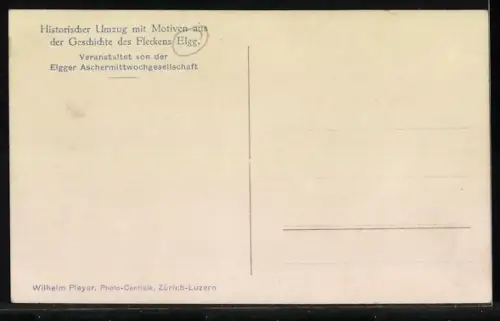 AK Elgg, Historischer Umzug mit Motiven aus der Geschichte des Ortes