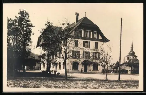 Foto-AK Marly-Le-Grand, Hotel Pension de la Croix Blanche