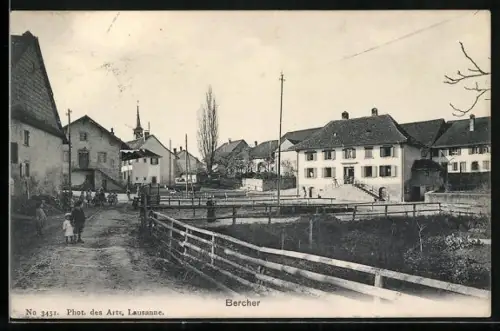 AK Bercher, Ortspartie mit Kindern