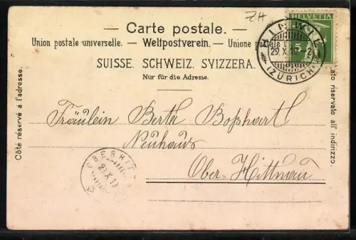 AK Adetswil-Bäretswil, Ortsansicht mit Rosinli