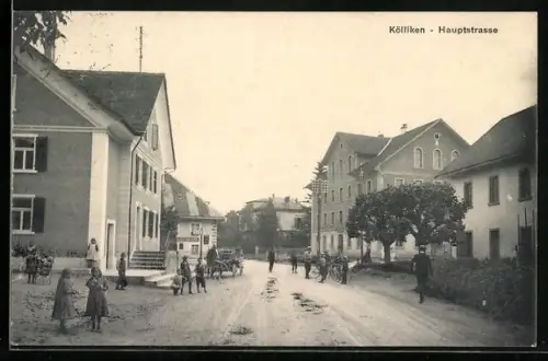 AK Kölliken, Passanten in der Hauptstrasse