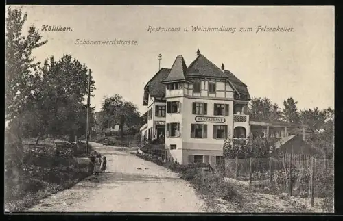 AK Kölliken, Restaurant u. Weinhandlung zum Felsenkeller, Schönenwerdstrasse