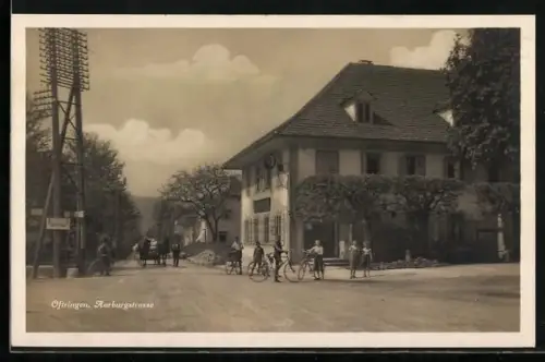 AK Oftringen, Radfahrer auf der Aarburgstrasse