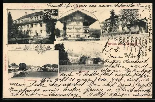 AK Oftringen, Gerberei Hagenbach, Lindenhof, Kreuzstrasse