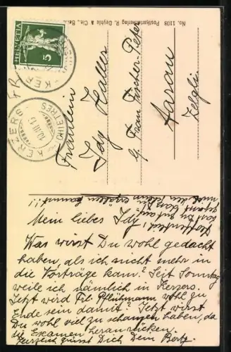 AK Kerzers, Kirche und Pfarrhaus