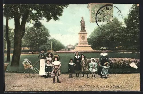 AK Reims, Le Square de la Gare