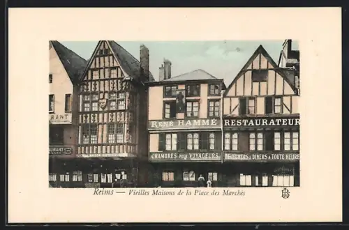 AK Reims, Vieilles Maisons de la Place des Marchés
