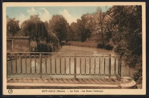 AK Sept-Saulx /Marne, La Vesle, Les Beaux Ombrages