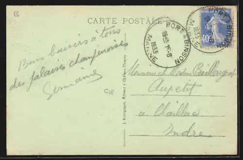 AK Oeuilly-Reuil, Panorama et Château de Villers