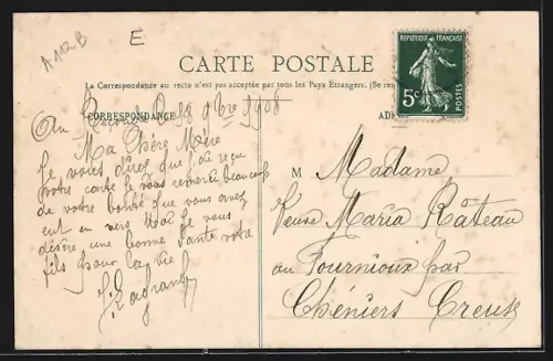 AK Le Recoude /Marne, Vue prise dans le Parc de M. Lefèvre