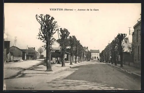AK Vertus /Marne, Avenue de la Gare