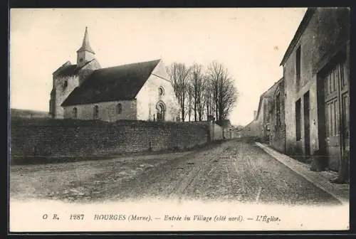 AK Hourges, Entrée du Village, L`Eglise