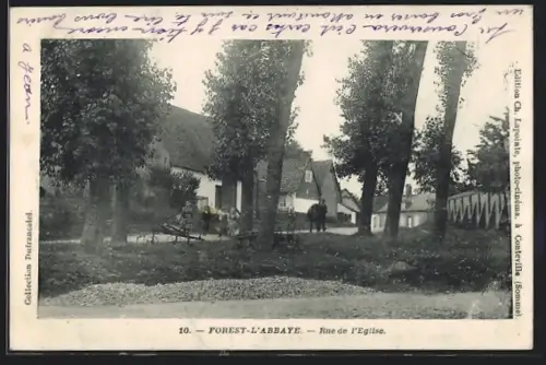 AK Forest-l`Abbaye, Rue de l`Eglise, Strassenpartie