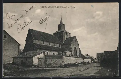 AK Vert-la-Gravelle /Marne, Église