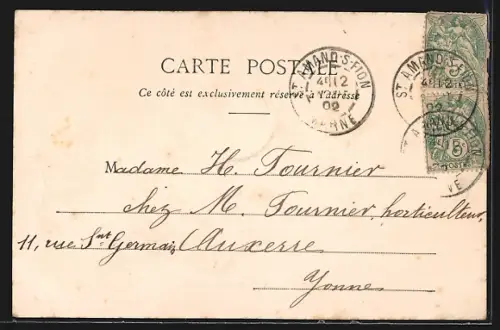 AK Vitry-le-Francois, Vue générale avec l`église en arrière-plan