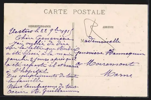 AK Bzovieux /Marne, Village presque entièrement détruit, L`Église