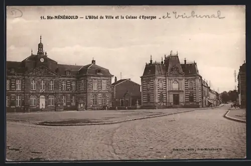 AK Ste-Ménéhould, L`Hôtel de Ville et la Caisse d`Épargne