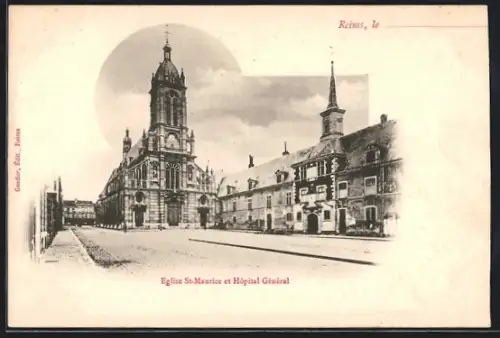 AK Reims, Église St-Maurice et Hôpital Général