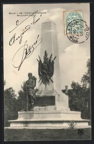 AK Vitry-le-Francois, Monument Carnot