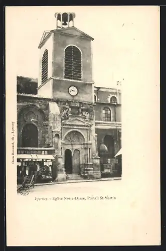 AK Épernay, Église Notre-Dame, Portail St-Martin