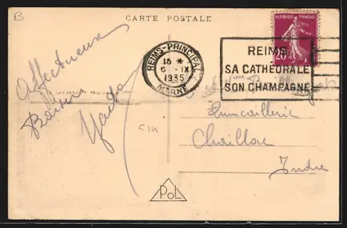 AK Cernay-lès-Reims, Place de la République, la Mairie