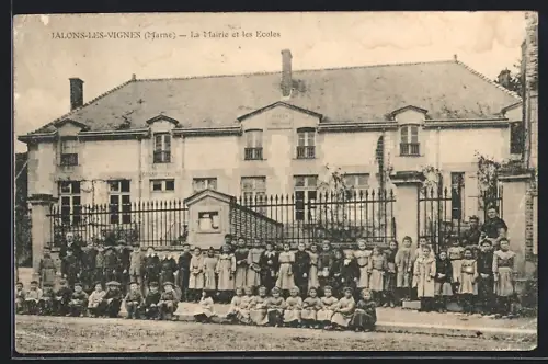 AK Jalons-les-Vignes, La Mairie et les Ecoles