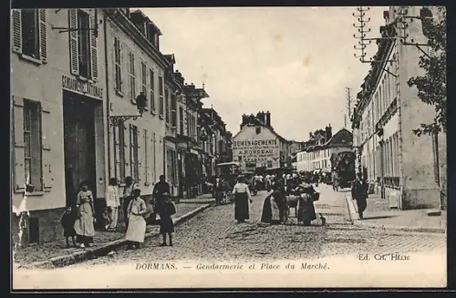 AK Dormans, Gendarmerie et Place du Marché