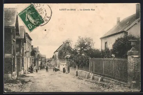 AK Loisy-en-Brie, La Grande Rue