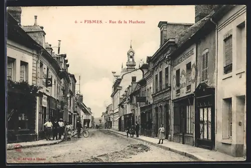 AK Fismes, Vue en Rue de la Huchette