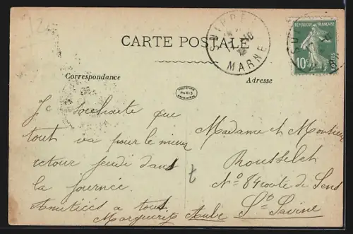 AK Sommes-Suippes, Rue Langle de Cary