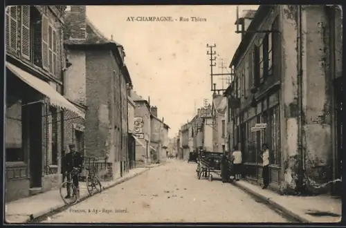 AK Ay-Champagne, Rue Thiers