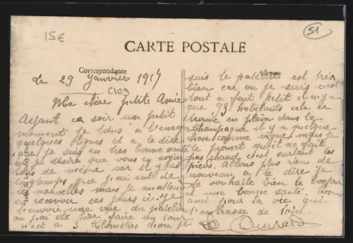 AK Ay-Champagne, Rue du Chemin de fer, Café Bière de la Comète