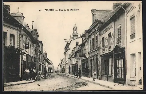 AK Fismes, Vue en Rue de la Huchette