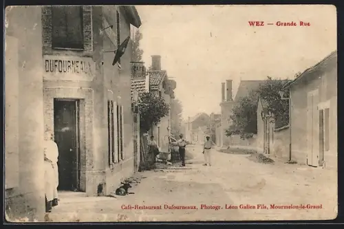 AK Wez, Café-Restaurant Dufourneaux, Grande Rue