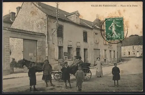 AK Ville-en-Tardenois, Place de la Poste