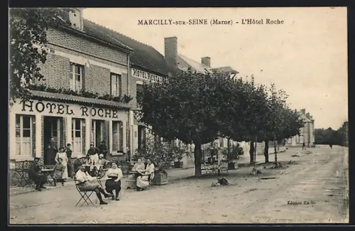 AK Marcilly-sur-Seine, L`Hotel Roche