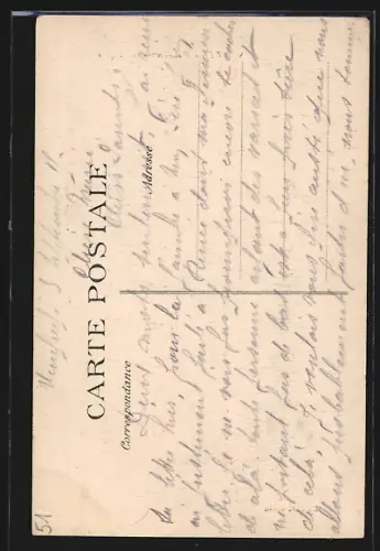 AK Verzy, Rue Thiers et l`Église