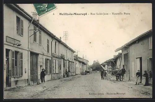 AK Heiltz-le-Maurupt, Rue Saint-Jean, Nouvelle Poste