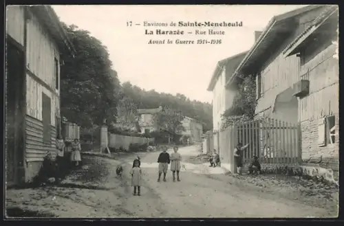 AK La Harazée /Sainte-Menehould, Rue Haute avant la Guerre 1914-1916