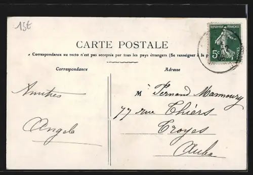 AK Anglure /Marne, Le Quai avec passants et rivière adjacente