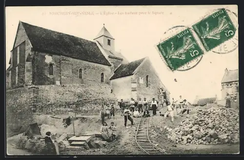 AK Jonchery-sur-Vesle, L`Église, Les travaux pour le Square