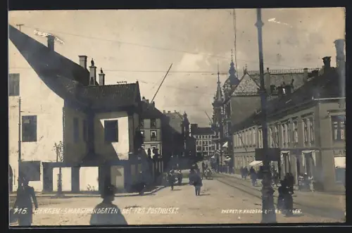 AK Bergen, Smaasstrandgaten set fra Posthuset