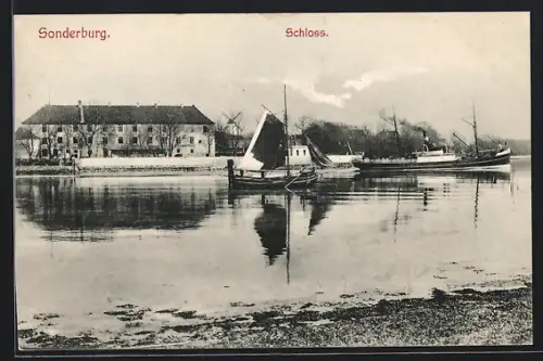 AK Sonderburg, Schloss am Wasser mit Segelboot